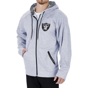 Zubaz Raiders Full Zip Hoodie NFL Football‎ Lightweight Jacket Men's Small
